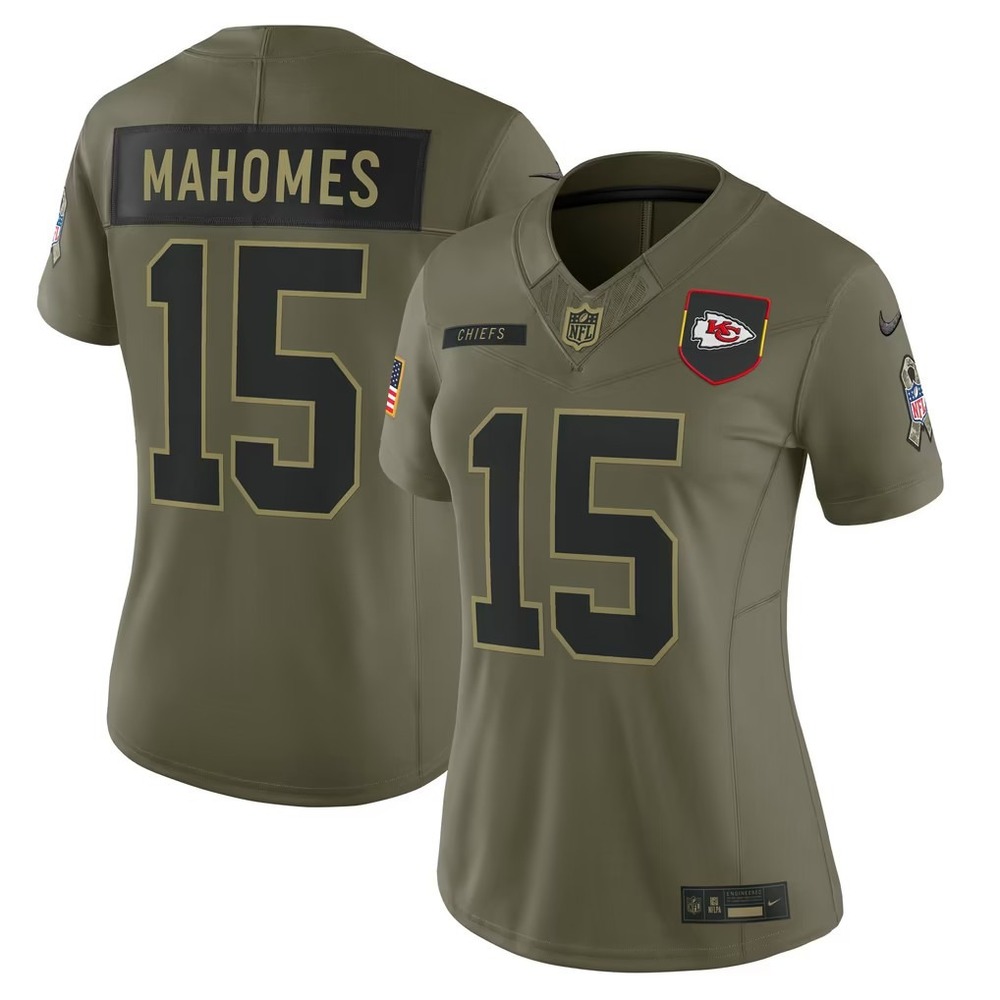 Nike Kansas City Chiefs Patrick Mahomes Salute to Service Jersey Women's Size L